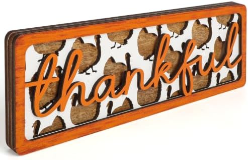 Vintage Thanksgiving Turkey Decorations for Office Home Table Mantel Shelf by COCHIE