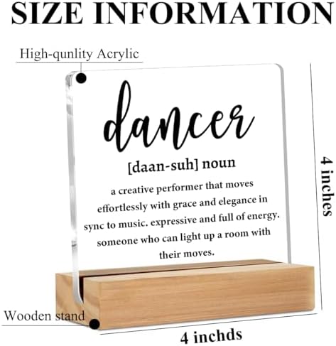 Dancer Gifts Acrylic Sign, Dance Stuff Definition Quotes Acrylic Plaque - Image 2