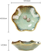 JAMEND CLXP 2PCS Ring Holder Dish, Small Key Bowl, Ceramic Trinket Tray Jewelry Dish Organizing Necklace Earrings for Mom Friend Sister, All Jewelries Are NOT Included. Crystal Green. - Image 6