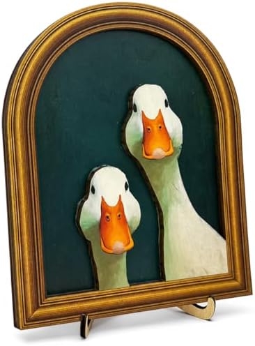 3D Vintage Cute Goose Table Decor Wall Art Sign Framed Vintage Decor by Unknown