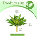 Artificial Agave Plant Fake Agave Plant Artificial Plants Outdoor Uv Resistant Artificial Fake Plants Suitable for Indoor Home Decor Outdoor Courtyard Balcony Terrace Decor 20.9'',Green,1Pcs - Image 2