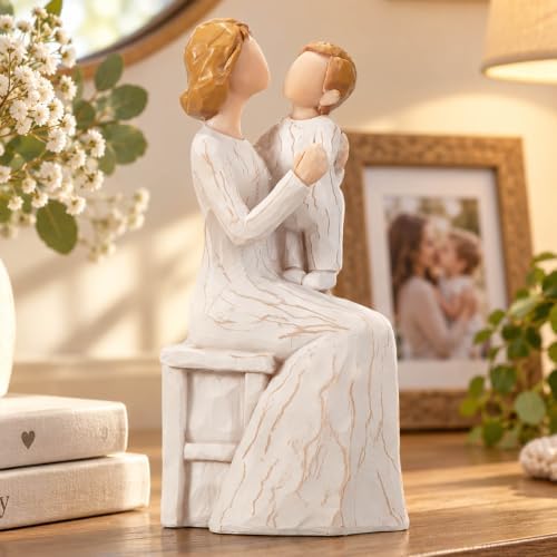 Mother and Baby Figurine, New Mom Gift Resin Statue, Motherhood Sculpture by Unknown