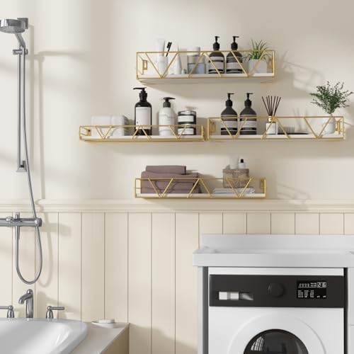 Floating Shelves Set of 4, Wood Wall Shelf, Farmhouse Shelf for Bedroom - Image 5