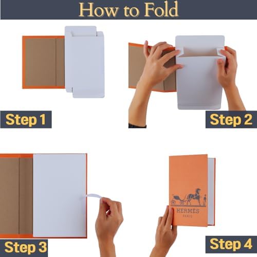 Decorative Faux Books for Home Decor, Foldable Fake Book Set, 5 Pieces - Image 3