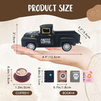 Coffee Decor for Coffee Bar Vintage Metal Truck Decor, Black - Image 2