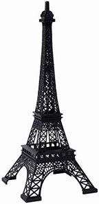 Hosley® 15" Tall Tabletop Iron Eiffel Tower Exquisite French-Inspired Home Decor Accent Sturdy Iron Construction Ideal for Tabletops,Shelves,and Mantels Enthusiasts and Home Decor by HOSLEY