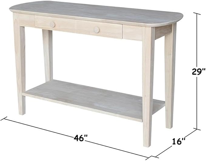 International Concepts Phillips Oval Sofa Table, Unfinished - Image 2