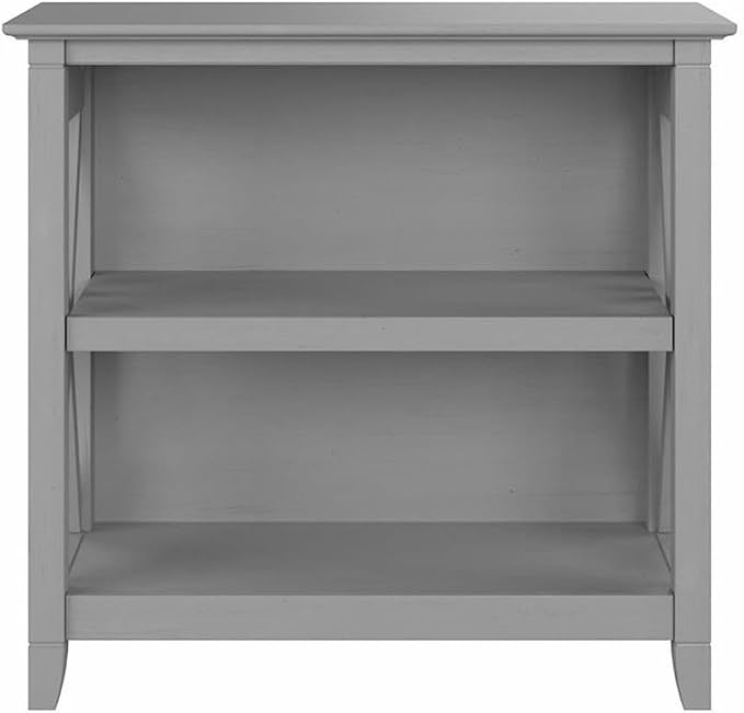 Bush Home Key West Small 2 Shelf Bookcase in Cape Cod Gray, Compact Home - Image 5