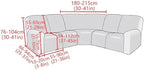LightInTheBox 7-Piece Velvet Stretch Reclining Couch Covers 5 Seats Corner Sofa - Image 4