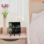 Inspirational Christian Desk Decor, Be Still And Know That I Am God Sign, Desk Decorations For Office Home Living Room Bathroom, Eucalyptus Shelf Decor, Wooden Plaque With Stand (01) - Image 4