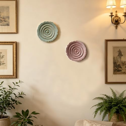 Metal Wall Sculpture, 10'' Round Textured Radiant Sunburst Wall Decor - Image 5