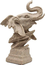 H&W Sandstone Elephant Statue Decoration, Great Collectible Figurines - Image 4