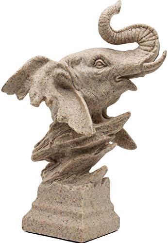 H&W Sandstone Elephant Statue Decoration, Great Collectible Figurines - Image 4