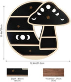 Whimsical Mushroom Decor, Witchy Moon Mushroom Shelf, Floating Wall Shelf - Image 2