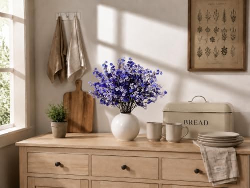 Mandy's 6 Bundles Artificial Shades of Blue Baby’s Breath Flowers - Image 6