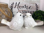 Set of 2 White Bird Decor for Home Decor, Farmhouse Bird Decor Bird Statue Sculpture - Decorative Carved Rustic Distressed Animal Bird Decor Ornaments - Collectible Bird Figurine | Spring - Image 7