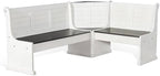 Pemberly Row 4-Piece Farmhouse Wood Breakfast Nook Set - Image 7