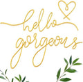 Hicarer Metal Hello Gorgeous Wall Art Minimalist Gold Wall Decor by Hicarer