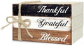 Decorative Books For Home Decor, Wood Book Stack For Table Decor, Thankful Grateful Blessed Decoration Books For Living Room Bookshelf Office, Thanksgiving Farmhouse Stacked Books Decoration (L77) by Ycyfckdr