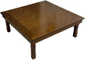 Rustic Wooden Korean Coffee Table Folding Legs, 24 x 24 inches by Unknown