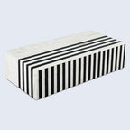 Handicrafts Home Black White Remote Control Box with Lid,10x4.5x2.5 In - Image 7