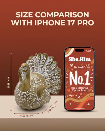 SHEHIM Thanksgiving Table Decor Turkey Decoration for Home Resin Figurine - Image 4
