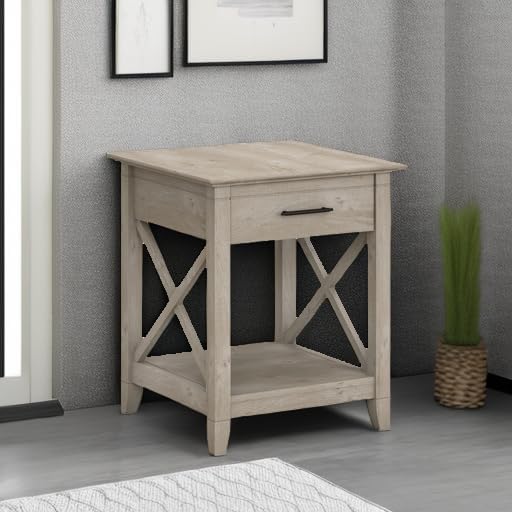 Bush Home End Table with Drawer, Nightstand with Storage, Living Room and - Image 5