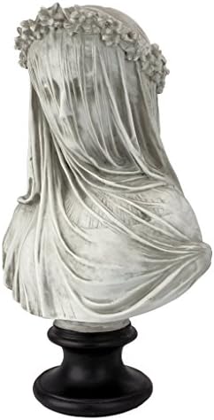 Design Toscano Veiled Maiden Indoor Bust Statue, 9 Inch Wide, 14 Inch Tall - Image 2