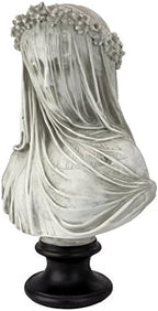 Design Toscano Veiled Maiden Indoor Bust Statue, 9 Inch Wide, 14 Inch Tall - Image 2
