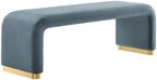 Modway EEI-6734-BRA-CAB Koda Performance Velvet Waterfall Long Bench, Brass by Modway