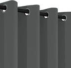 Yakamok Dark Grey Room Darkening Window Curtains 52x36 Inch - Image 6