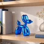 Blue Balloon Dog, Animal & Modern Sculpture, Preppy & Office Gold Decor, Small Figurines - Image 6