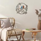 Ferraycle Metal Wall Art Bird Branches Hanging Ornament, Retro Color - Image 4