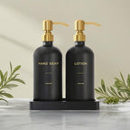Prus Waso Soap Dispenser Bathroom Set, Gold & Black - Image 5