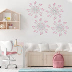 DXYAKY Set of 3 Pink Metal Starburst Wall Art Decor, Rhinestone Crystal Home Decor Accents, 11.8 Inch Decorative Wall Hanging Diamond, Jeweled Sparkle Wall Sculptures for Living Room Bedroom - Image 7