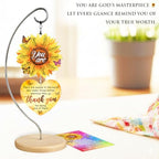 Sunflower Gifts for Women - Christian Inspirational Desk Decor, You are Enough Keepsake Ornament - Religious Thank You Gift for Her, Teacher, Coworker, Friend, Nurse - Encouragement Birthday Gift - Image 5