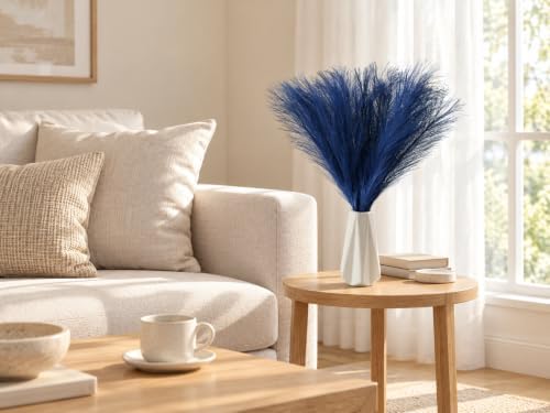 Mandy's 20 Stems Royal Blue Silk Pampas Grass Bouquet - Image 5