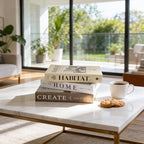 3 PCS Faux Decorative Books for Home Decor-Coffee Table Books Decor-Aesthetic Fake/Faux Books for Decoration,libros Decoration for Coffee Table, Shelf Accessories (3-Home Create Habitat) - Image 2