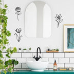Metal Flowers Wall Art Set of 3, Farmhouse Minimalist Home Decoration - Image 2