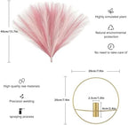 Pretty Jolly Boho Pampas Pink Wall Decor Gold Metal Art - Image 2