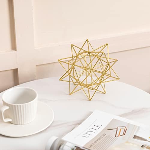 Metal Geometric Table Top Decor, 3D Metal Geometric Sculpture - Image 5