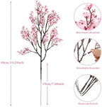 Babys Breath Artificial Flowers, 8 Bundles Cherry Blossom Pink Real Touch Fake Silk Flowers Bulk for Vase Home Office Wedding Spring Indoor Outdoor Centerpiece Table Mother's Day Decorations - Image 7