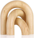 XMGZQ Wood Arch for Coffee Table Decor Items,Wood Statue and Sculpture Set 3,Japanese Neutral Home Decor Aesthetic,Living Room,Entryway,Bookshelf,Floating,Console,Boho Minimalist Objects by XMGZQ