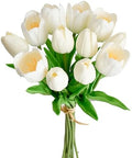 Mandy's 12pcs Artificial White Tulips by Mandys
