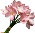 10 pcs Pink Artificial Plumeria Flowers with Stems,Real Touch,13inch by Unknown