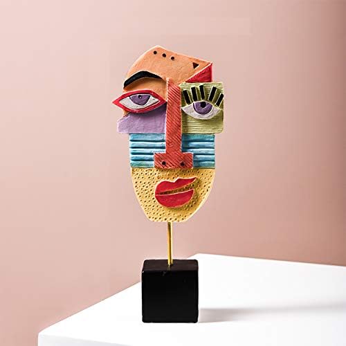 Wink - Handcrafted Statues Resin Abstract Sculpture for Home Decor Modern,African Art Tribal Figurines Decorations Items Accents Influencer Picks for Bookshelf,TV Stand,Living Room,Nightstand by HCCMLOVE