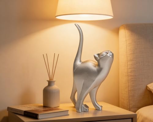 7 Inch Silver Proud Cat Statue - Image 5