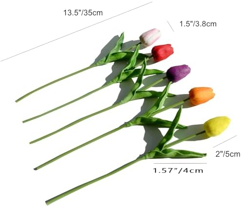 Mandy's 28pcs Artificial Multicolor Tulips - Image 2