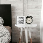 Home Sweet Home Rustic Farmhouse Style Wood Sign Art 5 x 5 Inch Wooden Box Plaque for Living Room Desk Décor Gift - Image 5