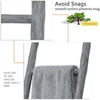 FUIN Blanket Ladder, 6ft Rustic Solid Wood Decorative Ladder, Light Grey - Image 5